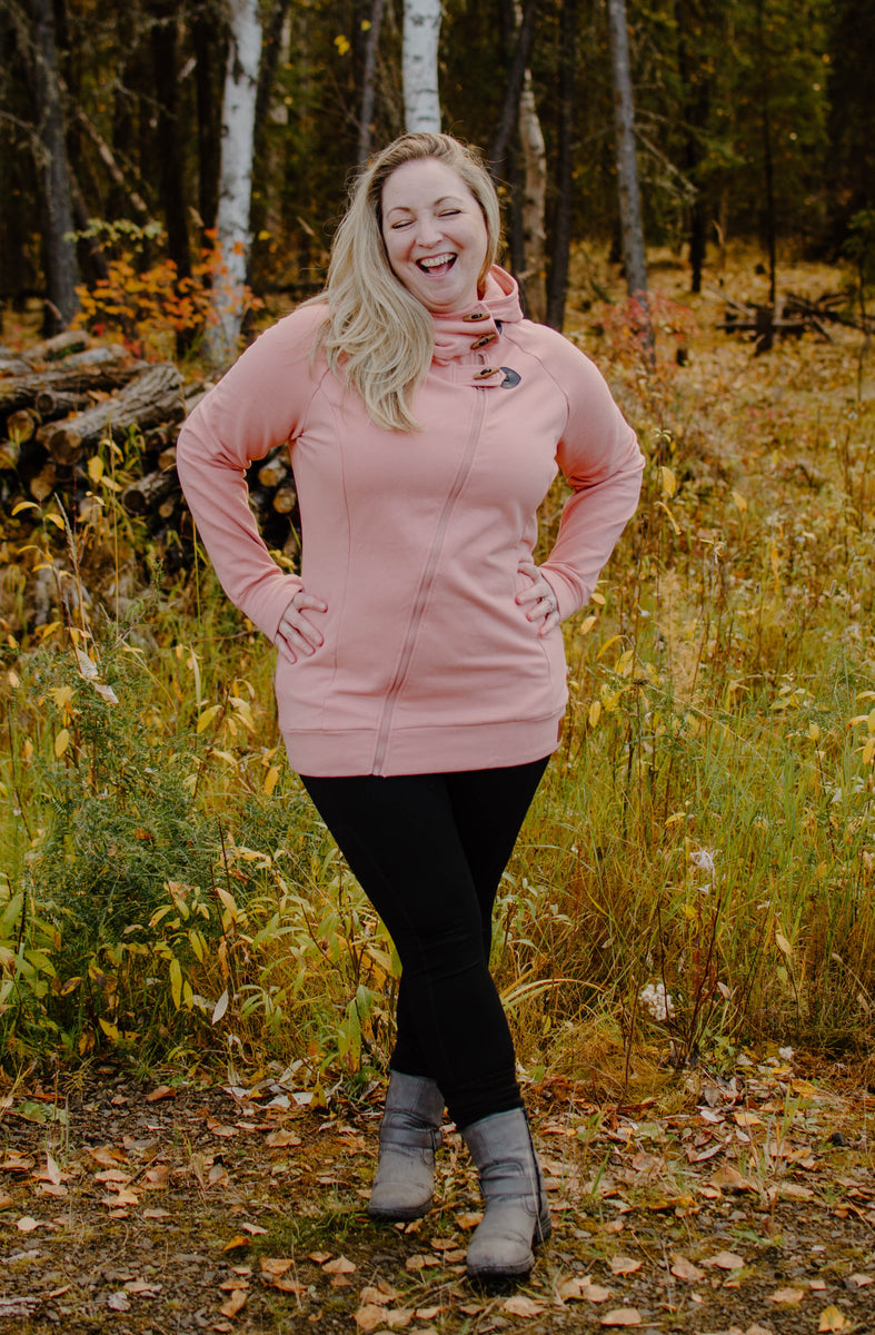 Fireweed Side Zip Toggle Hoodie Rose Alaskan Apparel