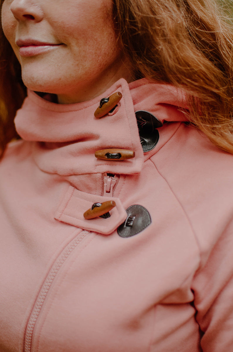 Fireweed Side Zip Toggle Hoodie Rose Alaskan Apparel