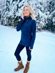 Fireweed Side Zip Toggle Hoodie (Midnight Blue)