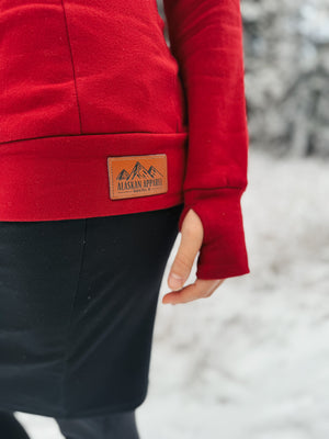 Fireweed Side Zip Toggle Hoodie (Rustic Red) – Alaskan Apparel