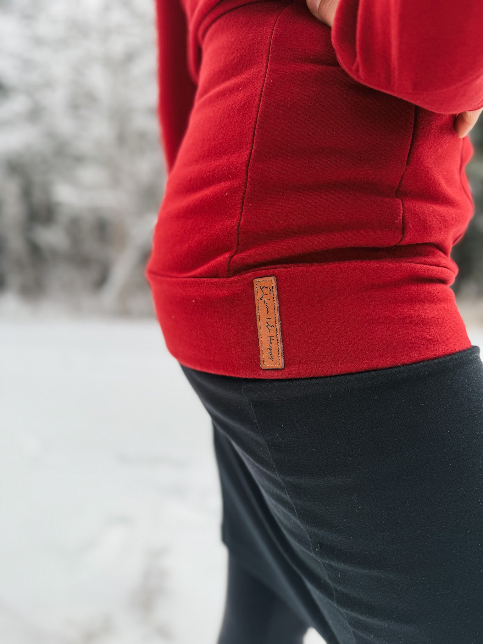 Fireweed Side Zip Toggle Hoodie (Rustic Red)