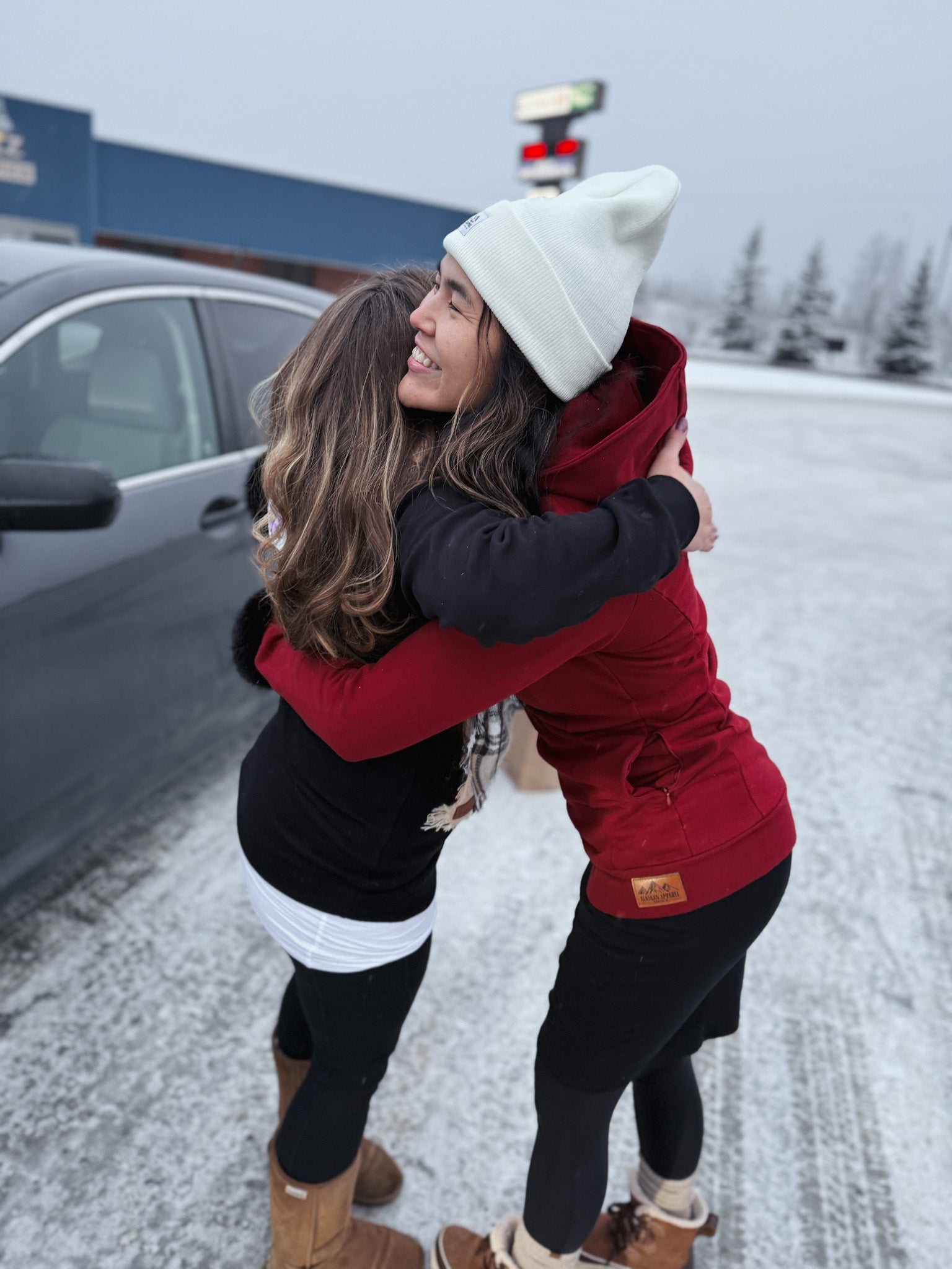 Fireweed Side Zip Toggle Hoodie (Rustic Red)