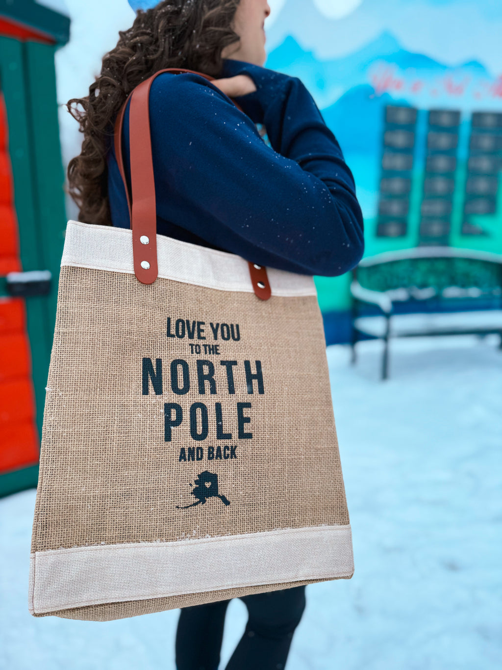 North Pole Jute Tote