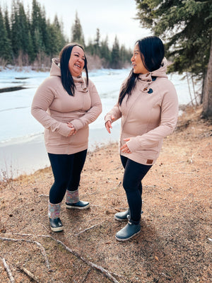 Fireweed Side Zip Toggle Hoodie - Latte