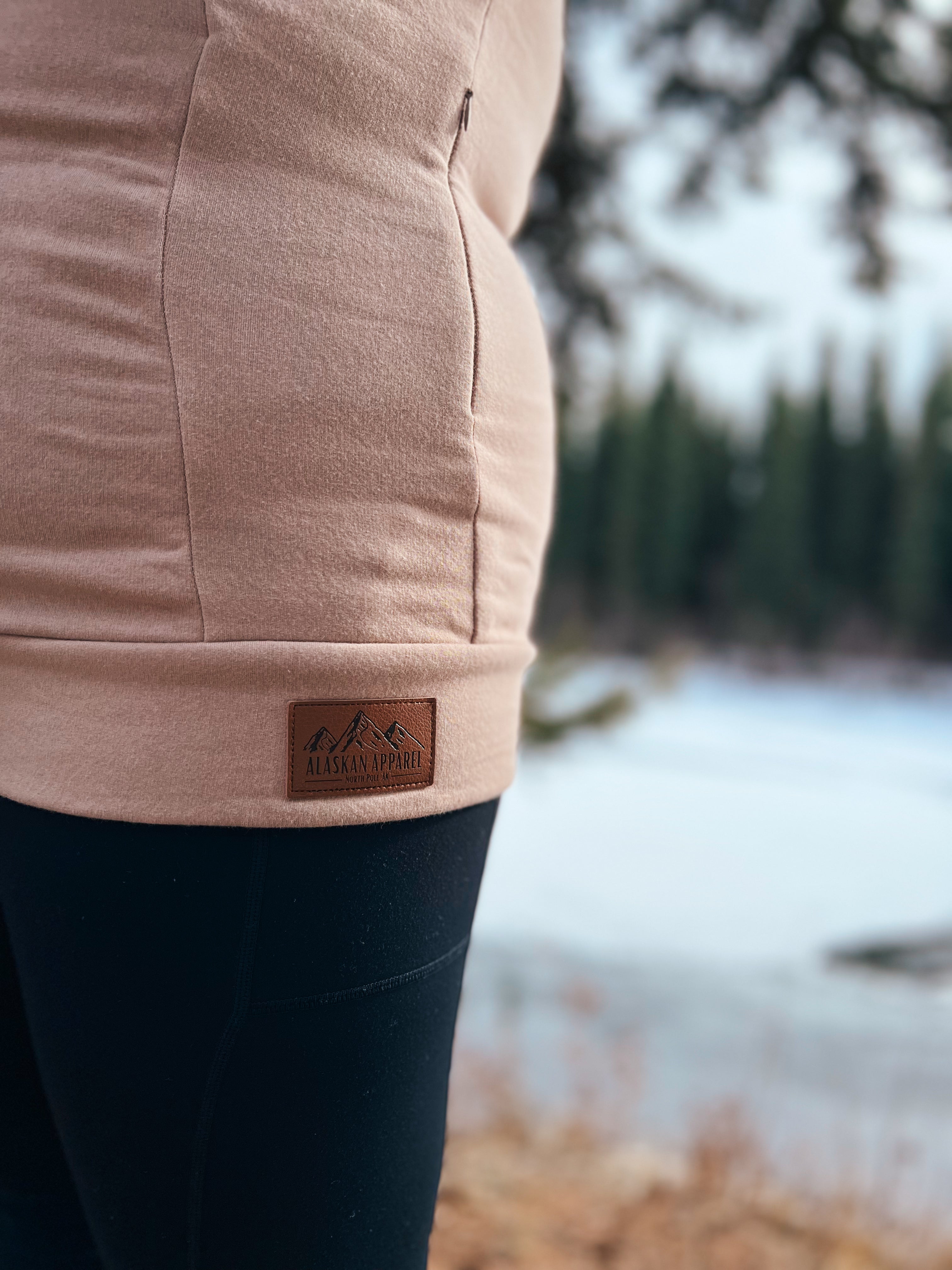 Fireweed Side Zip Toggle Hoodie - Latte
