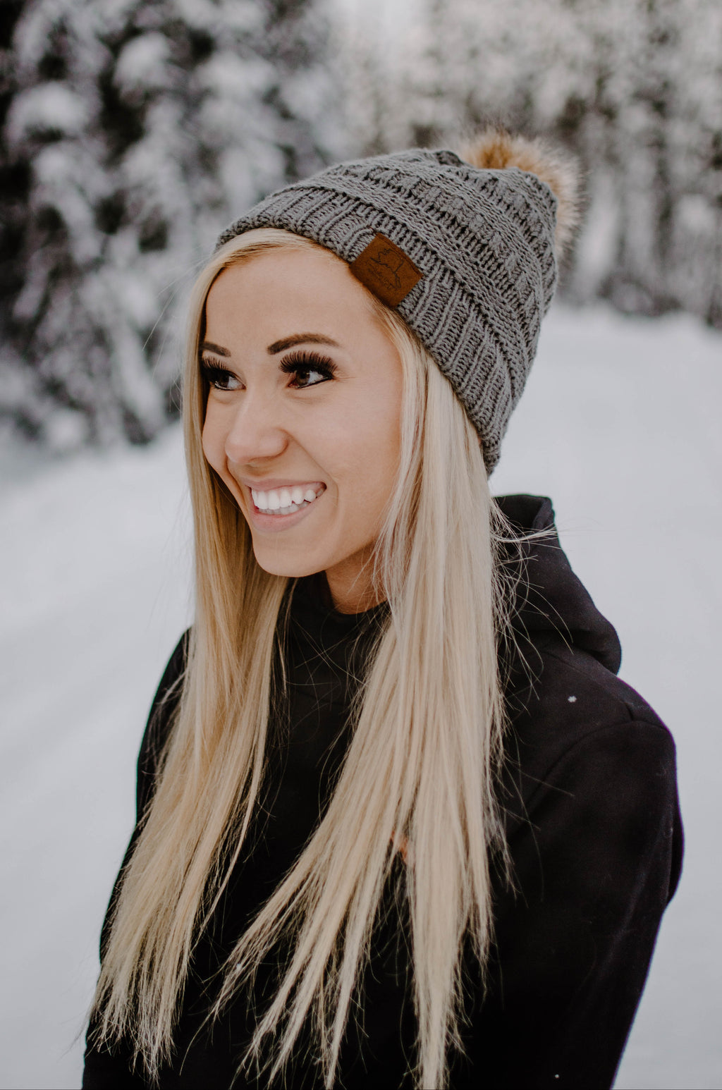 Fleeced Lined Pom-Pom Beanie