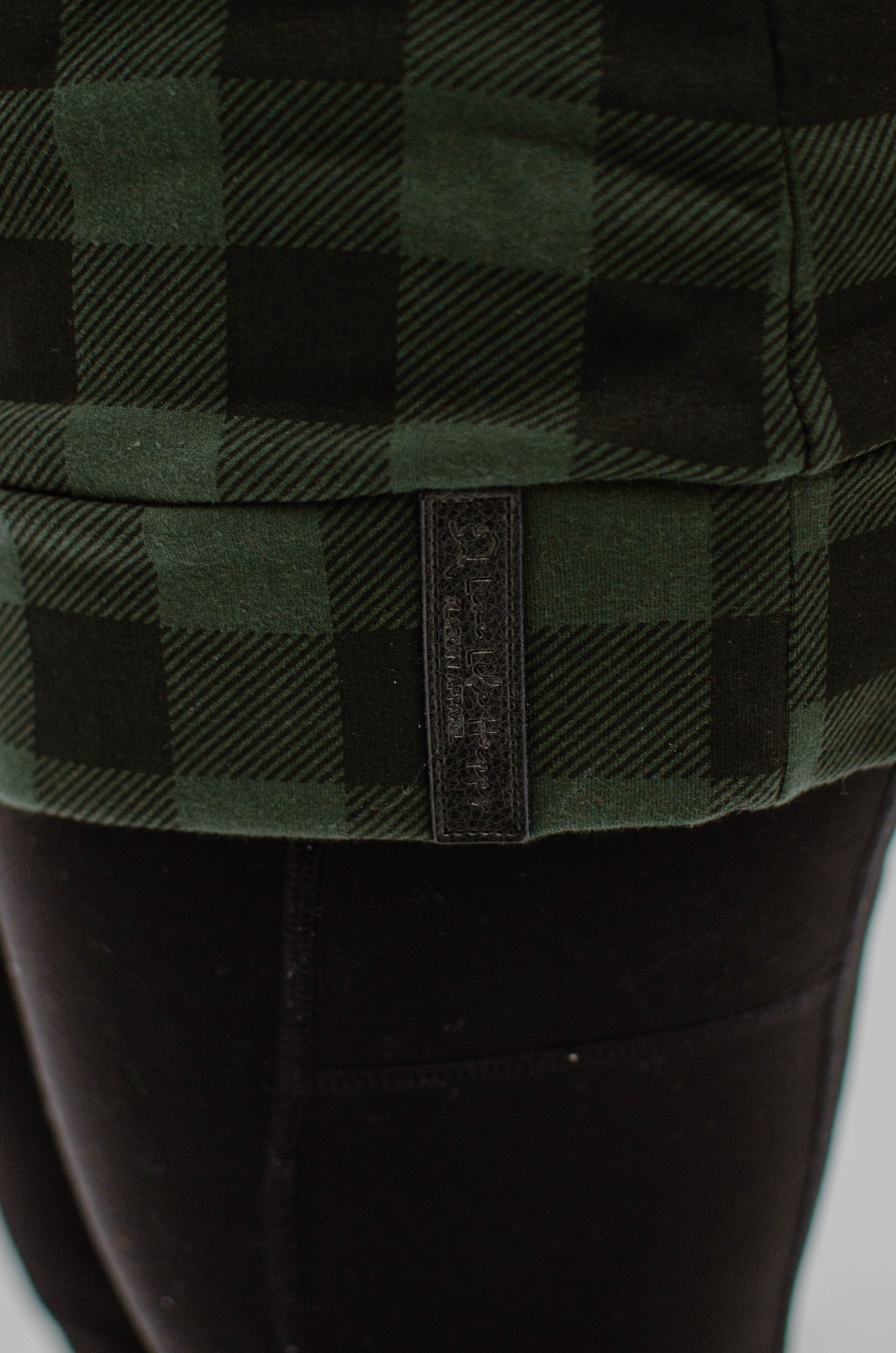 Buffalo Plaid Double Hoodie - Hunter Green