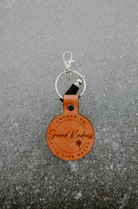 Spread Kindness Leather Key Chain